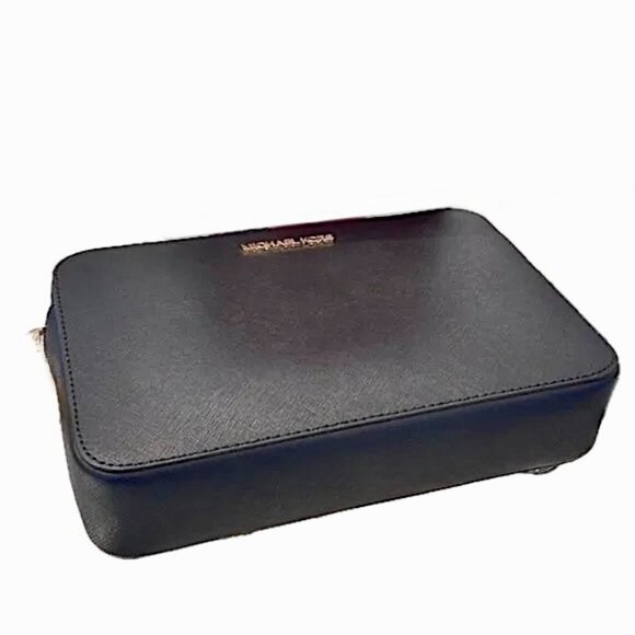 Michael Kors Jet Set Large East West Zip Crossbody Leather Black NWOT - Picture 4 of 11